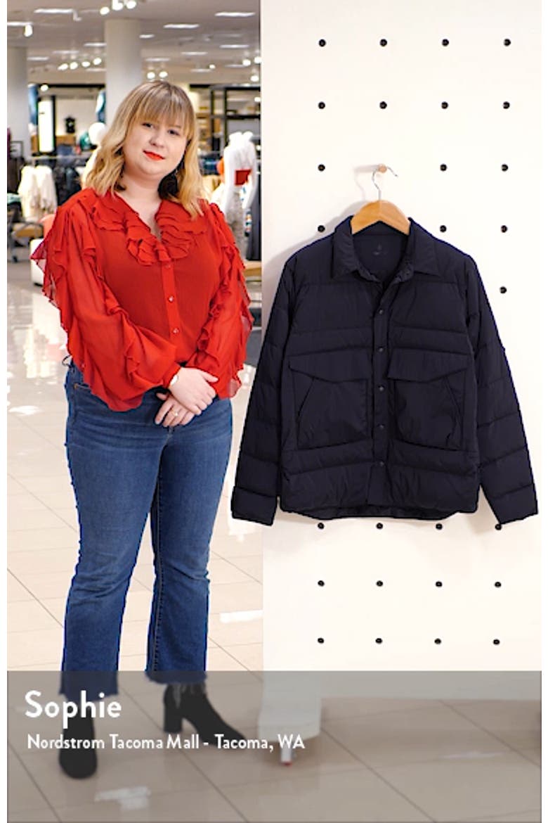 Water Repellent Down Shirt Jacket video