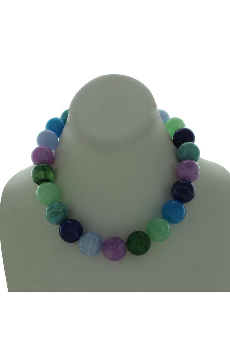 OLIVIA WELLES June Beaded Necklace, Alternate, color, Gold / Blue