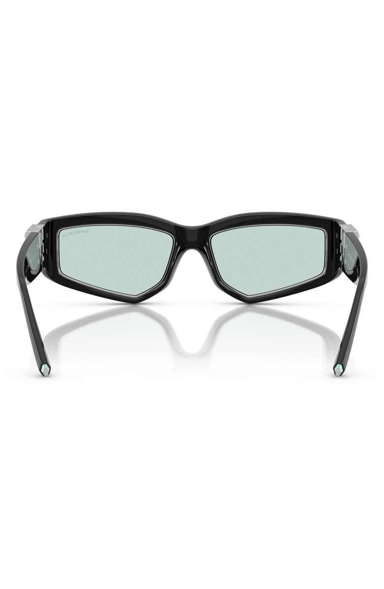 Tiffany & Co. 55mm Pillow Sunglasses, Alternate, color, Black / Light Azure