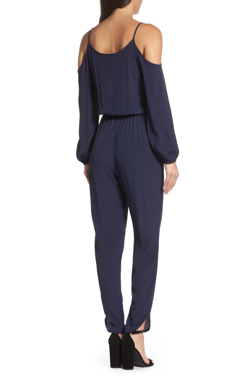 Fraiche by J Cold Shoulder Jumpsuit, Alternate, color,