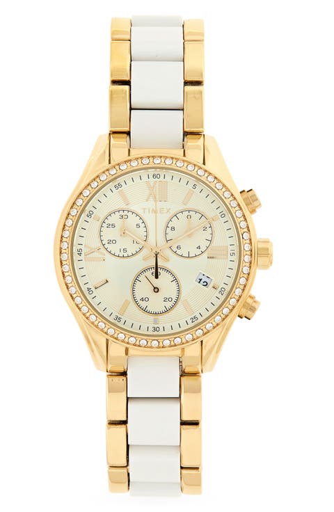 Chronograph Stainless Steel Two-Tone Bracelet Watch, 38mm