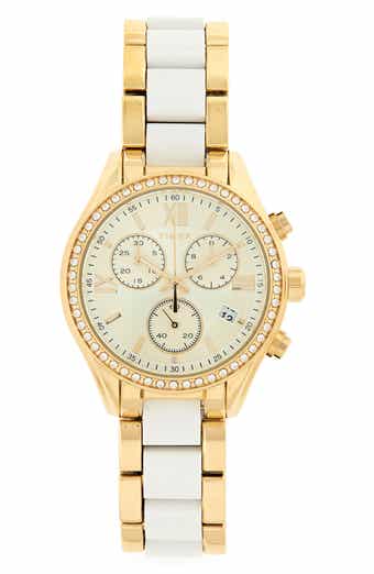 Timex® Chronograph Stainless Steel Two-Tone Bracelet Watch, 38mm