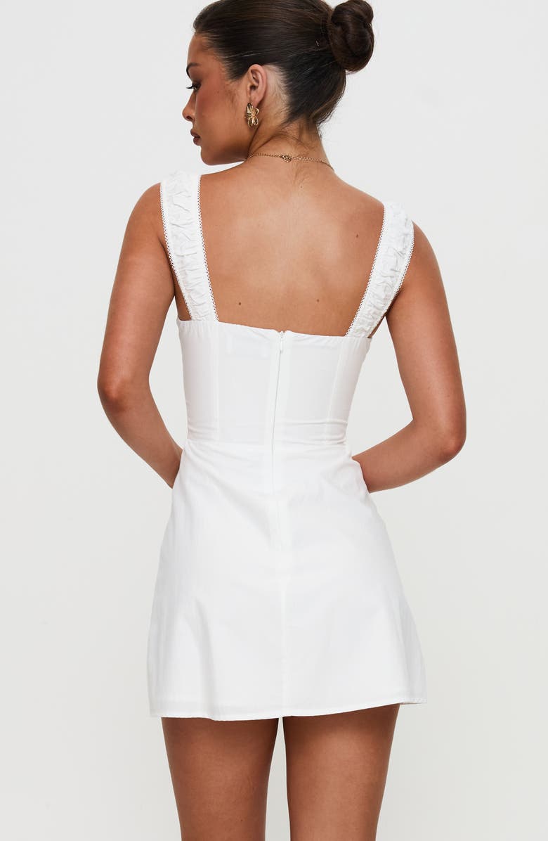 Princess Polly Faubert Minidress, Alternate, color, White