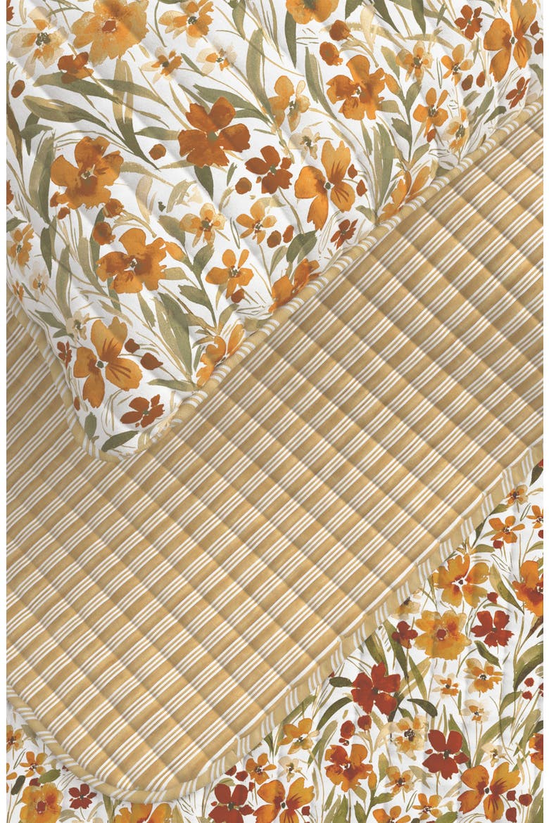 Golden Floral Meadow Quilt Set, Alternate, color, GOLDEN MEADOW