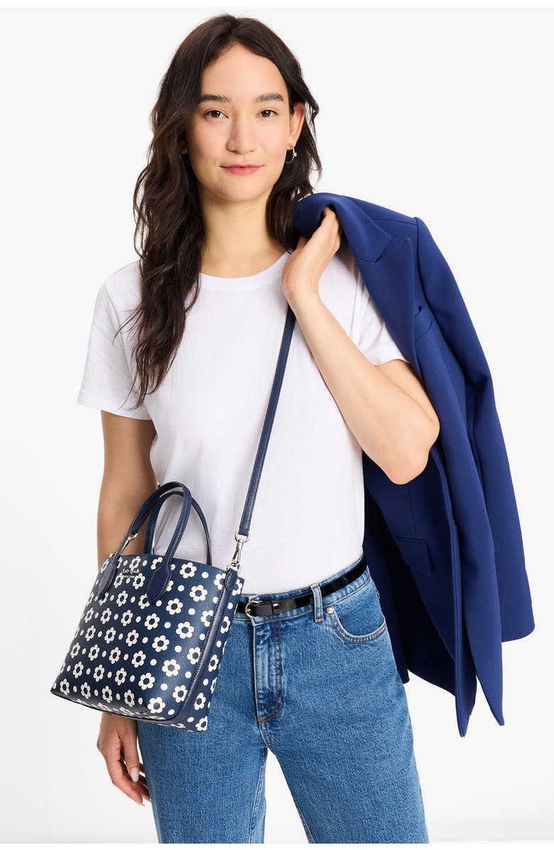 Kate Spade New York bleecker daisy dot crosshatched faux leather tote, Alternate, color,