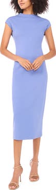 Vince Camuto Mock Neck Midi Dress