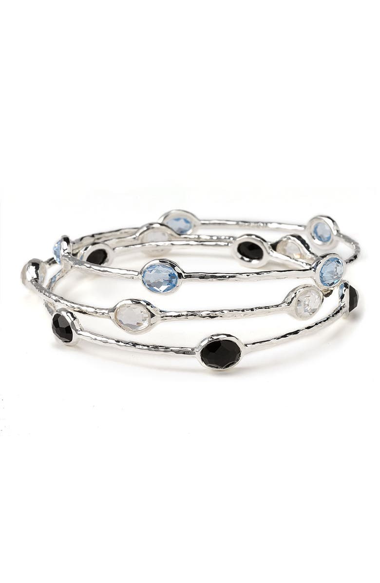 Ippolita Rock Candy Rosé Station Bangle, Main, color, Hematite
