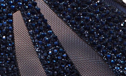 Lady Couture Macy Mesh Rhinestone Slingback Pump In Blue