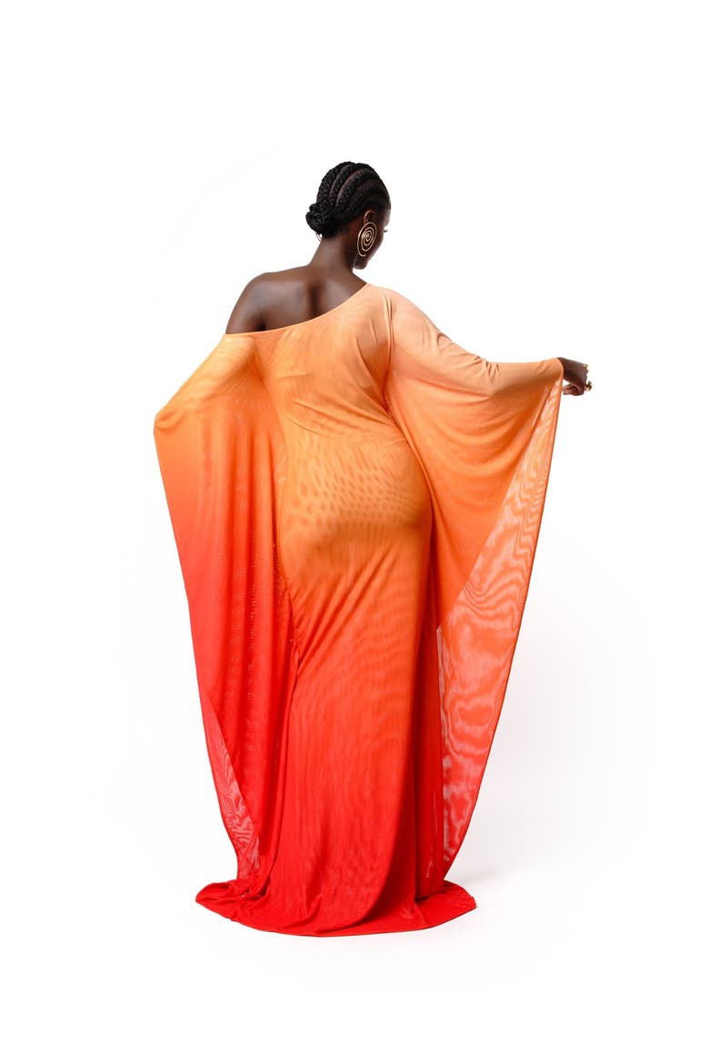 The Eve Kaftan Maxi Dress, Alternate, color, Orange