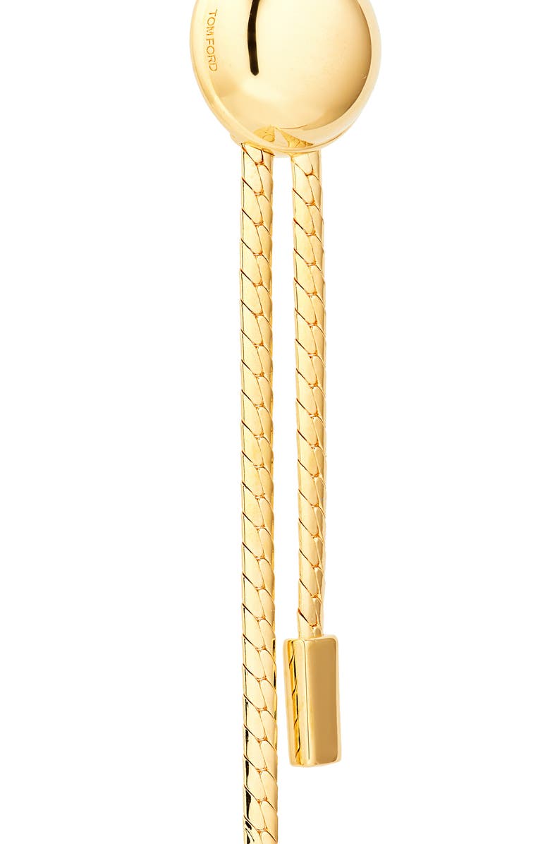 TOM FORD Dome Clip-On Earrings, Alternate, color, Vintage Gold