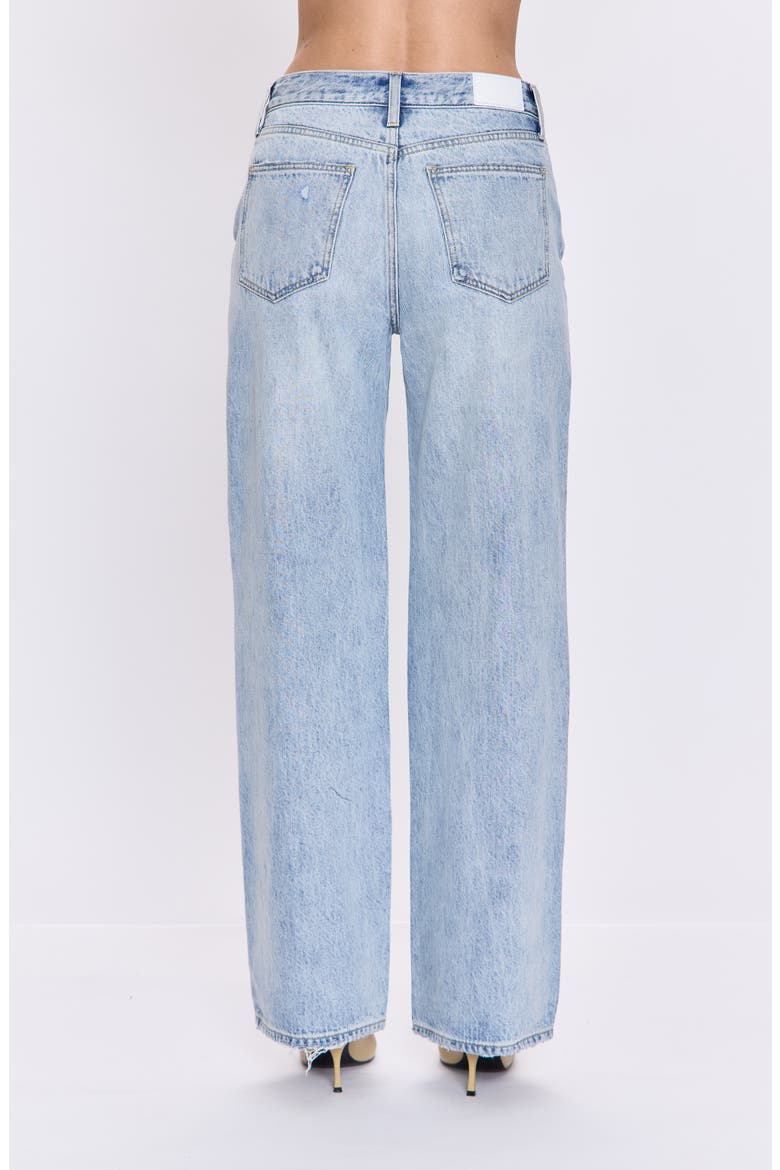 Hendrix Embellished Rivets High Waist Straight Leg Jeans, Alternate, color, REVEL DISTRESSED
