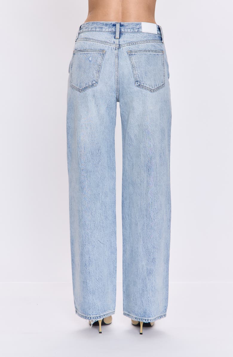 Pistola Hendrix Embellished Rivets High Waist Straight Leg Jeans, Alternate, color, Revel Distressed