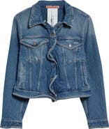Acne Studios Wavy Distressed Denim Jacket