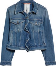 Acne Studios Wavy Distressed Denim Jacket