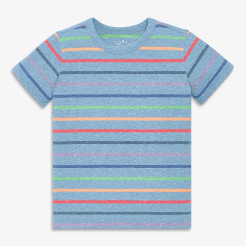 Primary Kids Heathered Tee In Rainbow Stripe In Multi
