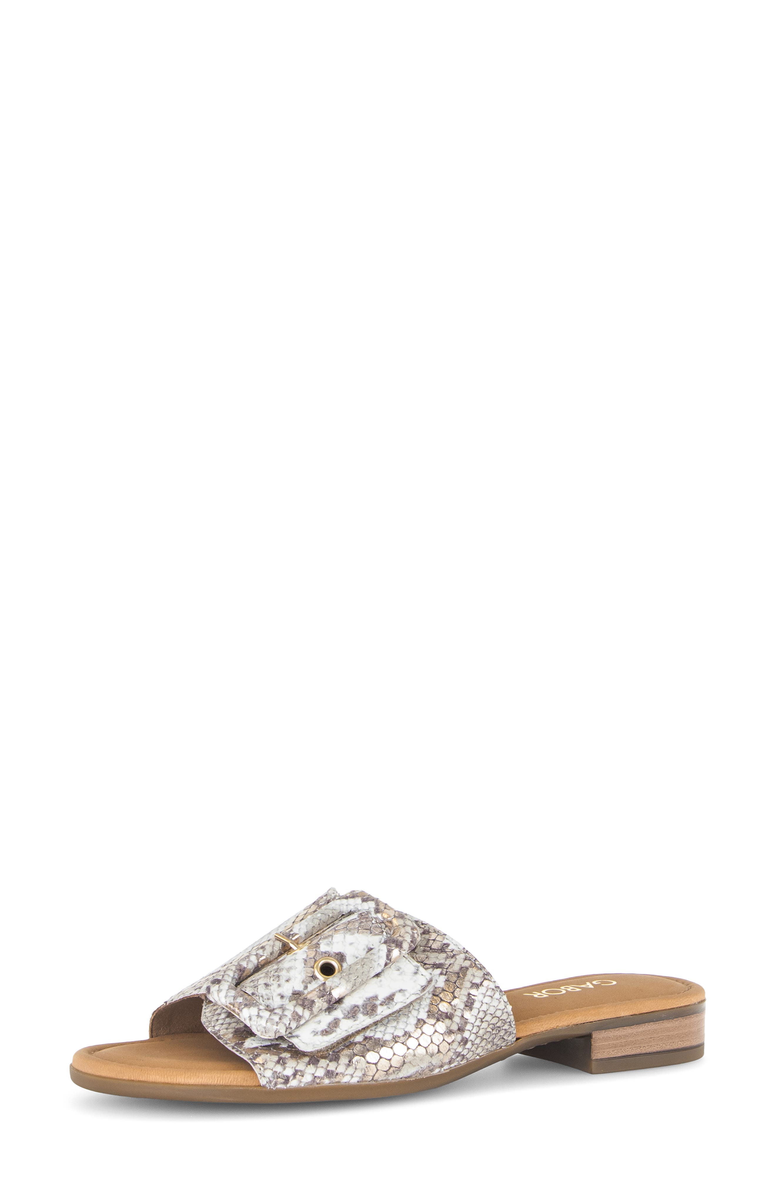 Gabor Buckle Slide Sandal, Main, color, Sage