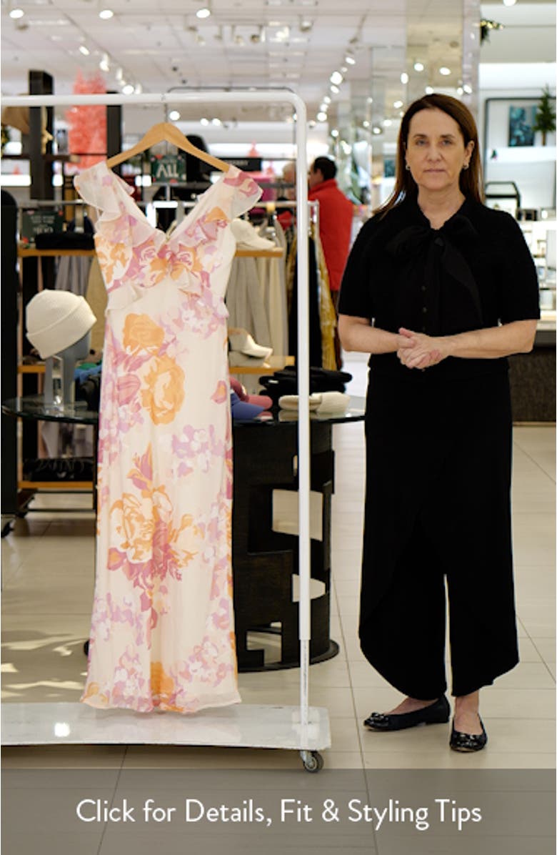 Kaori Ruffle Midi Cocktail Dress, sales video thumbnail