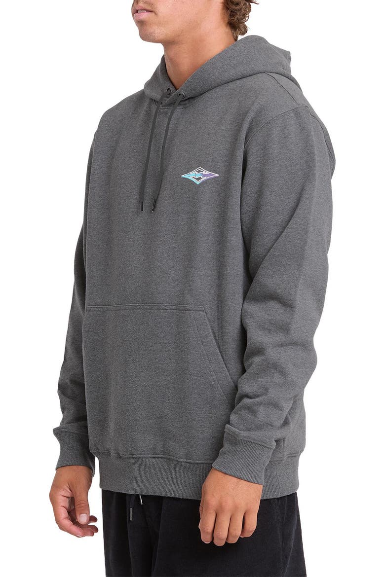 Crayon Wave Hoodie, Alternate, color, DARK GRAY HEATHER