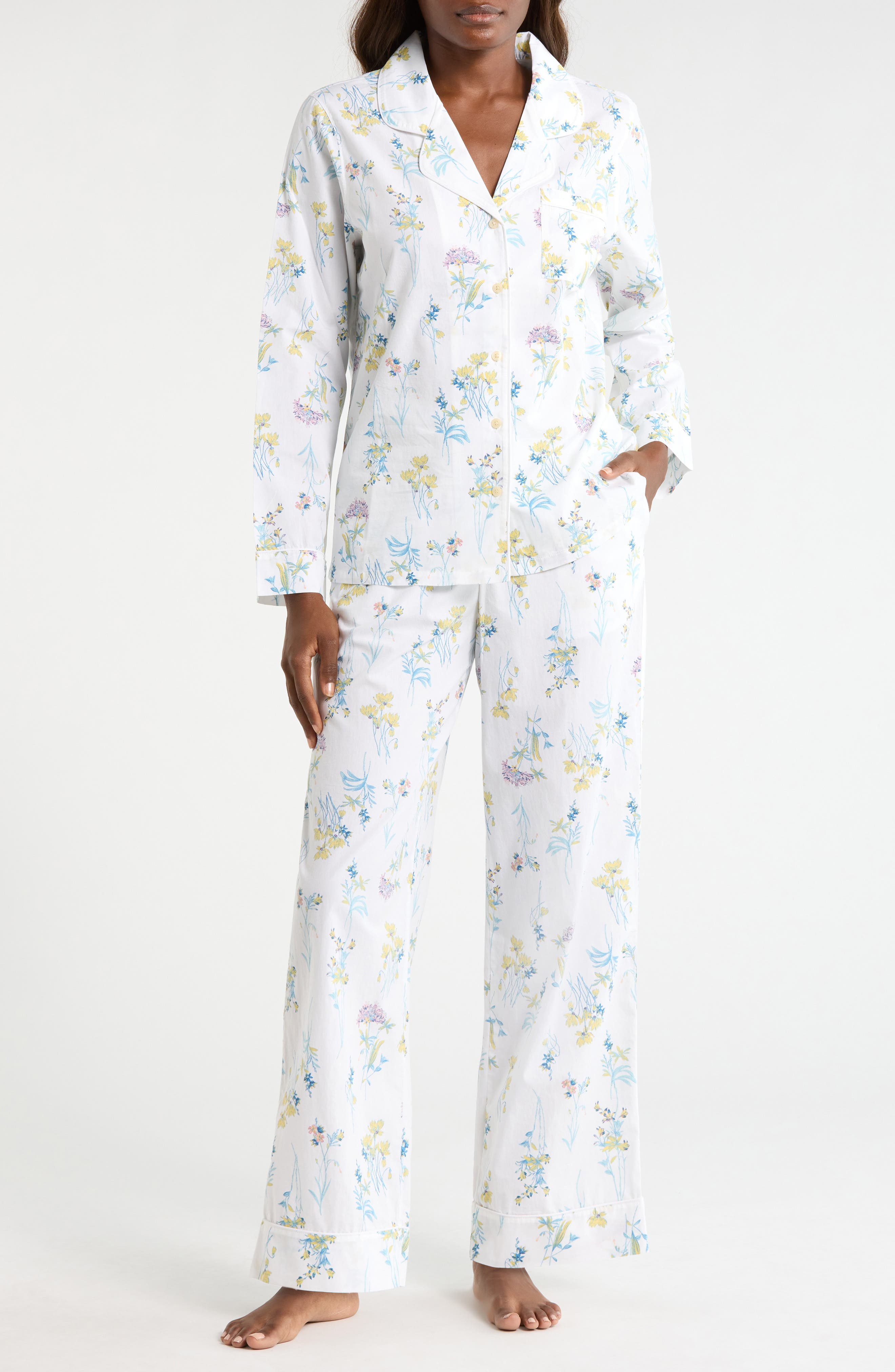 IVORY- BLUE BOTANICAL STEMS
