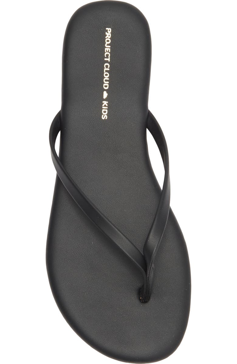 Project Cloud Kids' Little Fountain Flip Flop, Alternate, color, Black