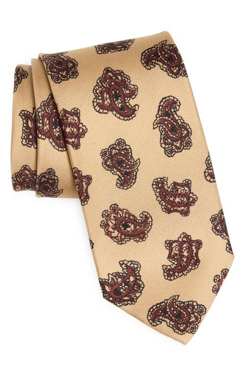 Paisley Motif Silk Tie