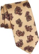 Drake's Paisley Motif Silk Tie
