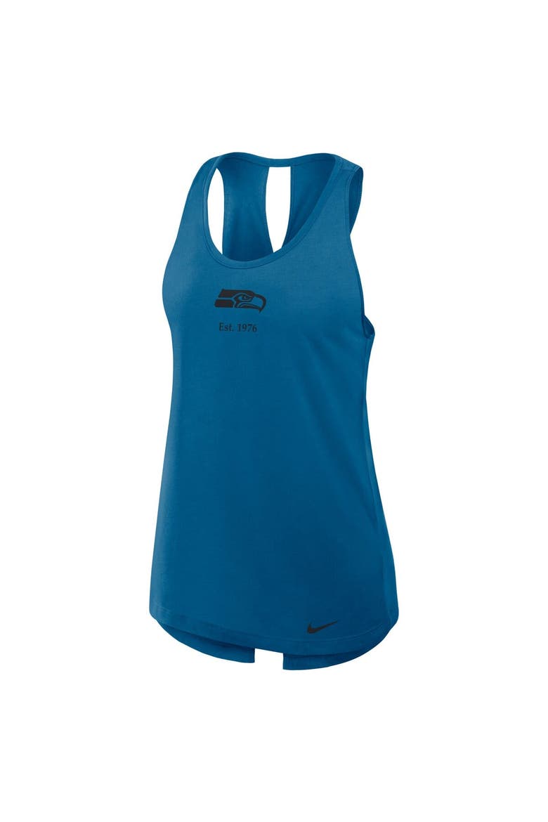 Women's Nike College Navy Seattle Seahawks Glory Crisscross Performance Tank Top, Alternate, color, College Navy
