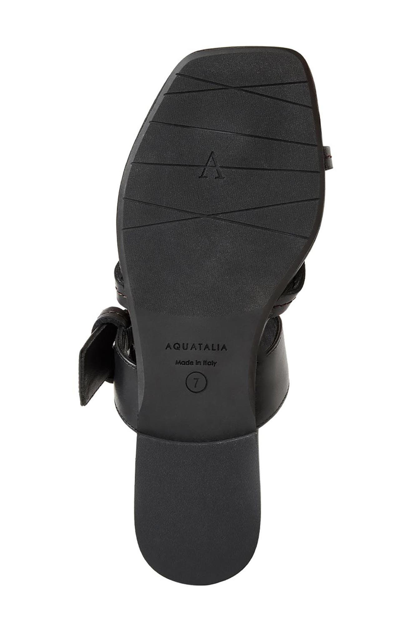 Aquatalia Asti Weatherproof Slide Sandal, Alternate, color, Black Leather