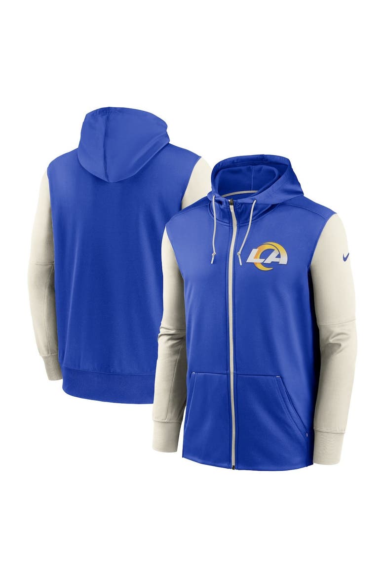 Men's Nike  Royal Los Angeles Rams Performance Full-Zip Hoodie, Main, color, Royal