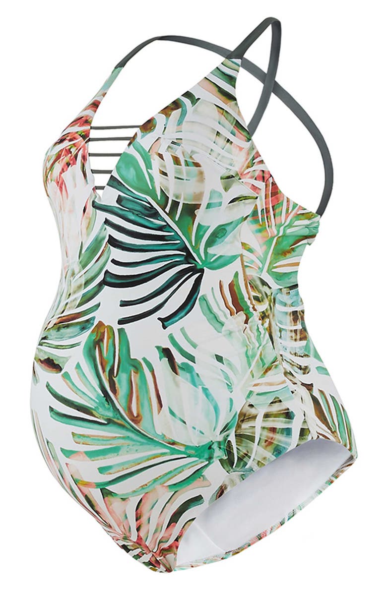 Cache Coeur Honolulu One-Piece Maternity Swimsuit, Alternate, color,