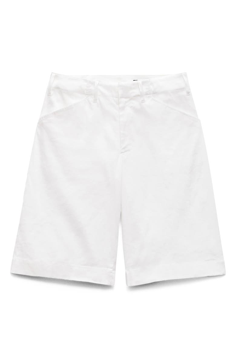 rag & bone Banks Linen Blend Walking Shorts, Alternate, color, White