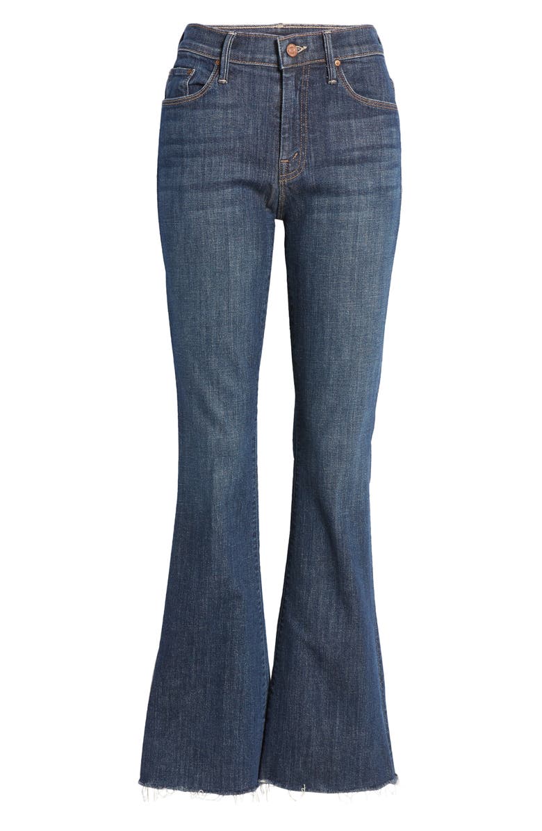 MOTHER Raw Hem Flare Jeans, Alternate, color,