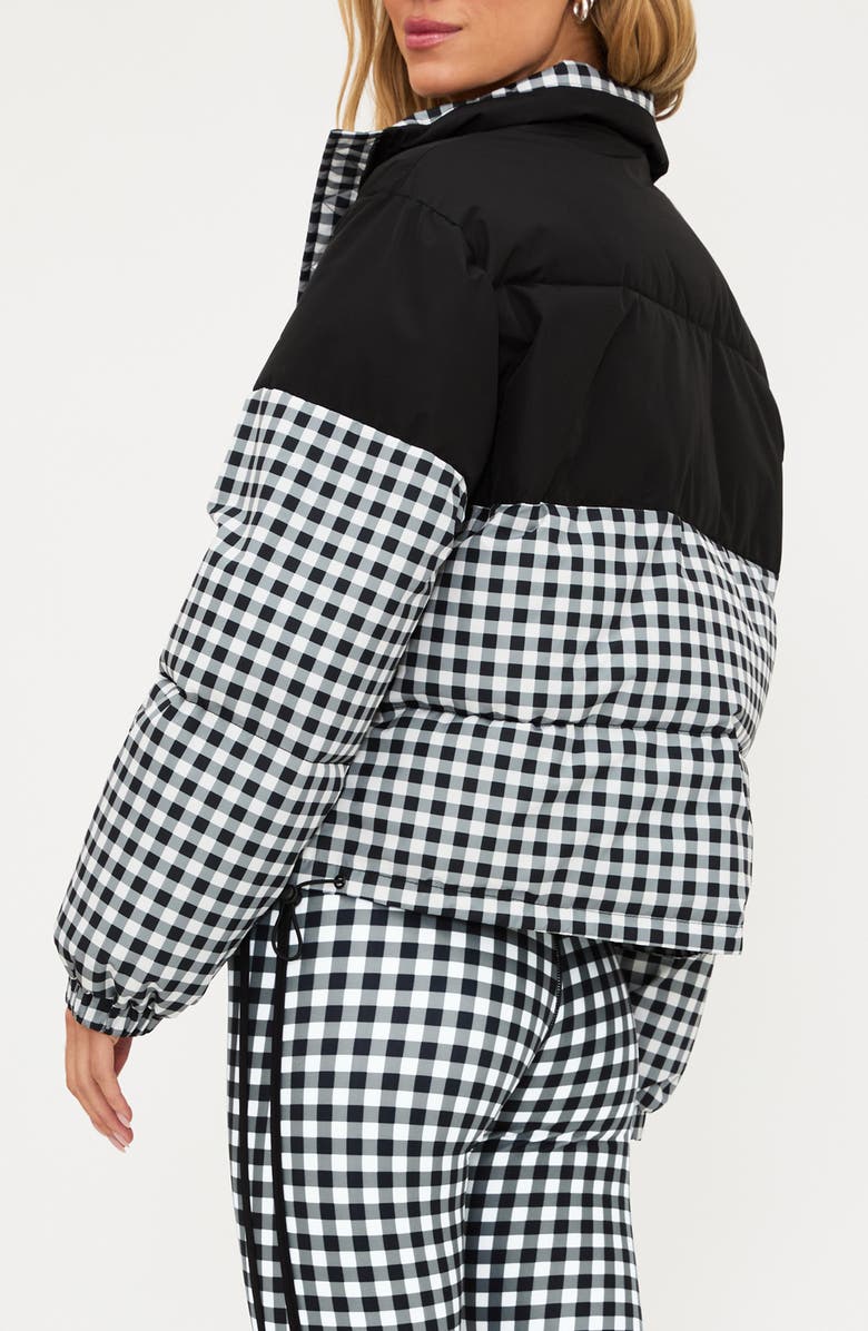 Beach Riot Jojo Quilted Puffer Jacket, Alternate, color, Slate Gingham