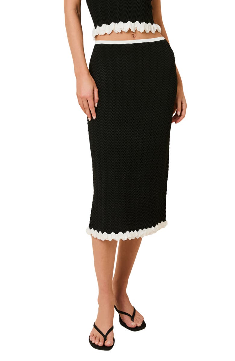 Solid & Striped The Diana Midi Sweater Skirt, Main, color, Noir