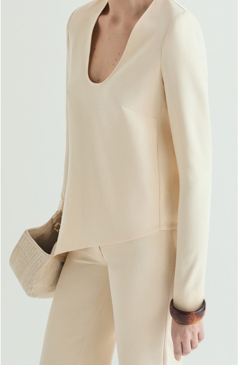 Scalpers Asymmetrical Fluid Top, Alternate, color, Lightyellow