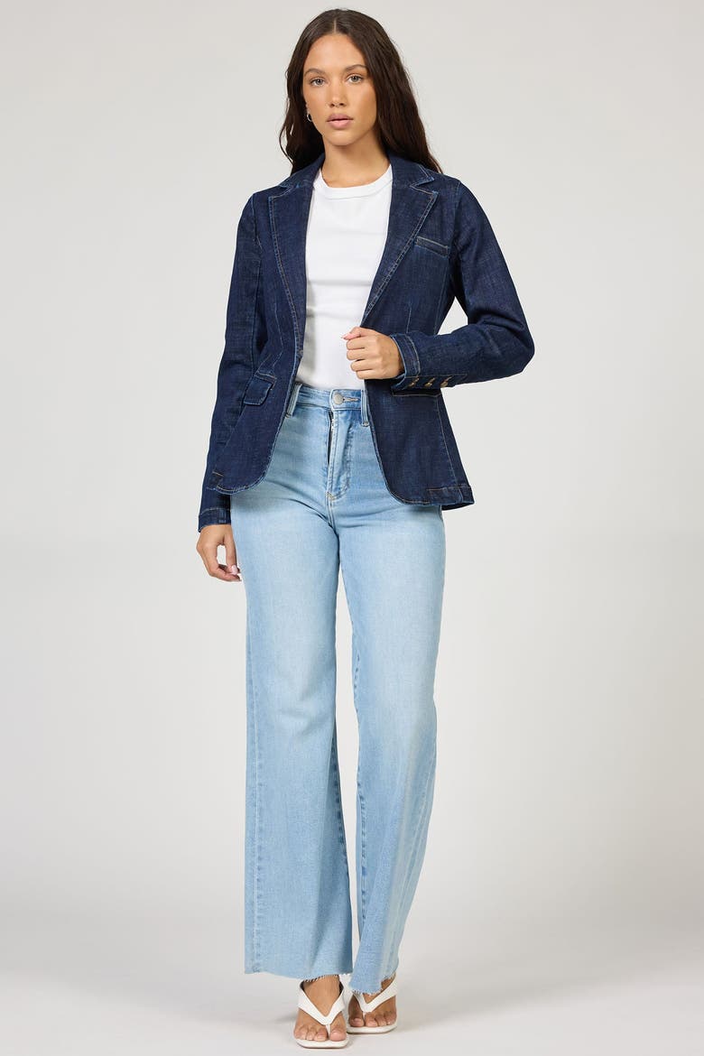 Minah One Button Blazer, Alternate, color, Naval Academy
