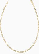 Oradina 14K Yellow Gold Venice Link Petite Anklet