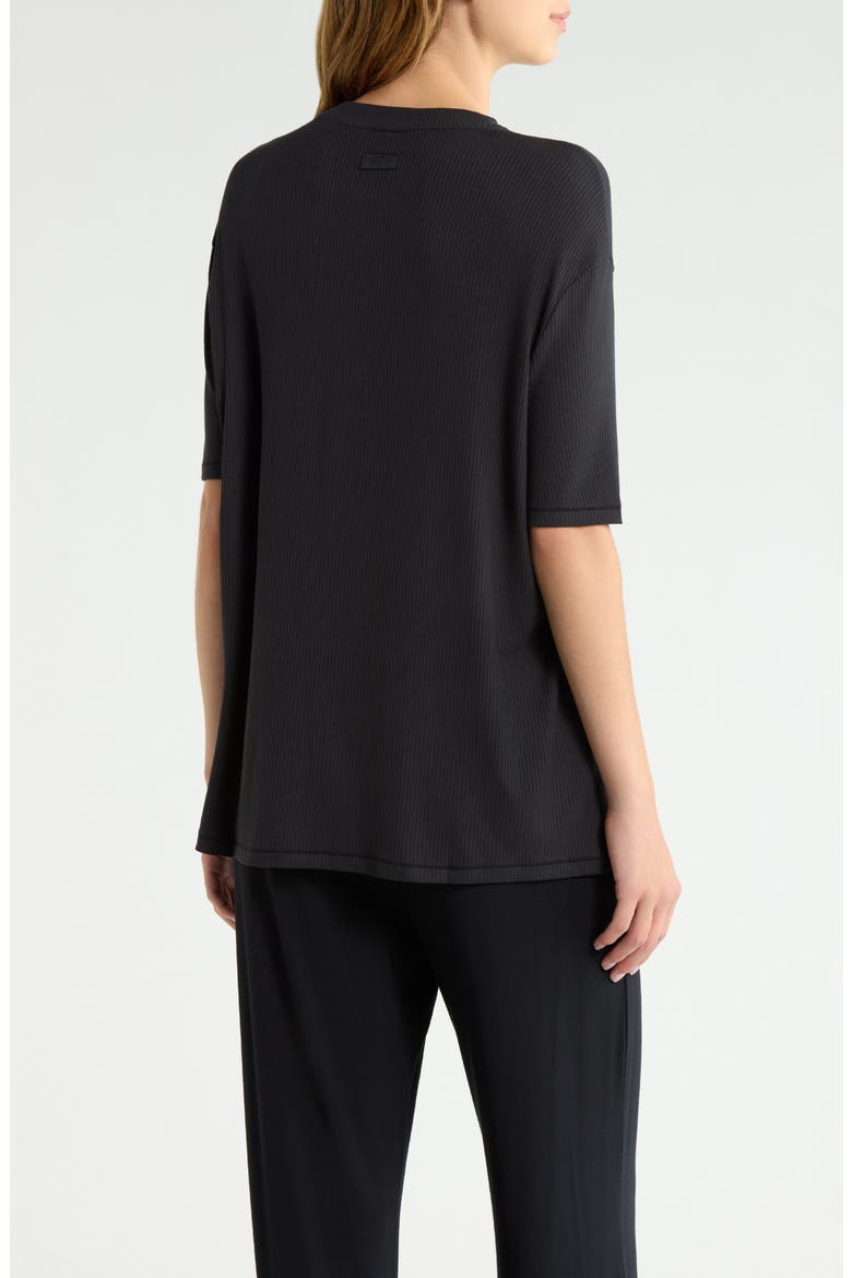 Amarys Relaxed Rib Tee, Alternate, color, BLACK