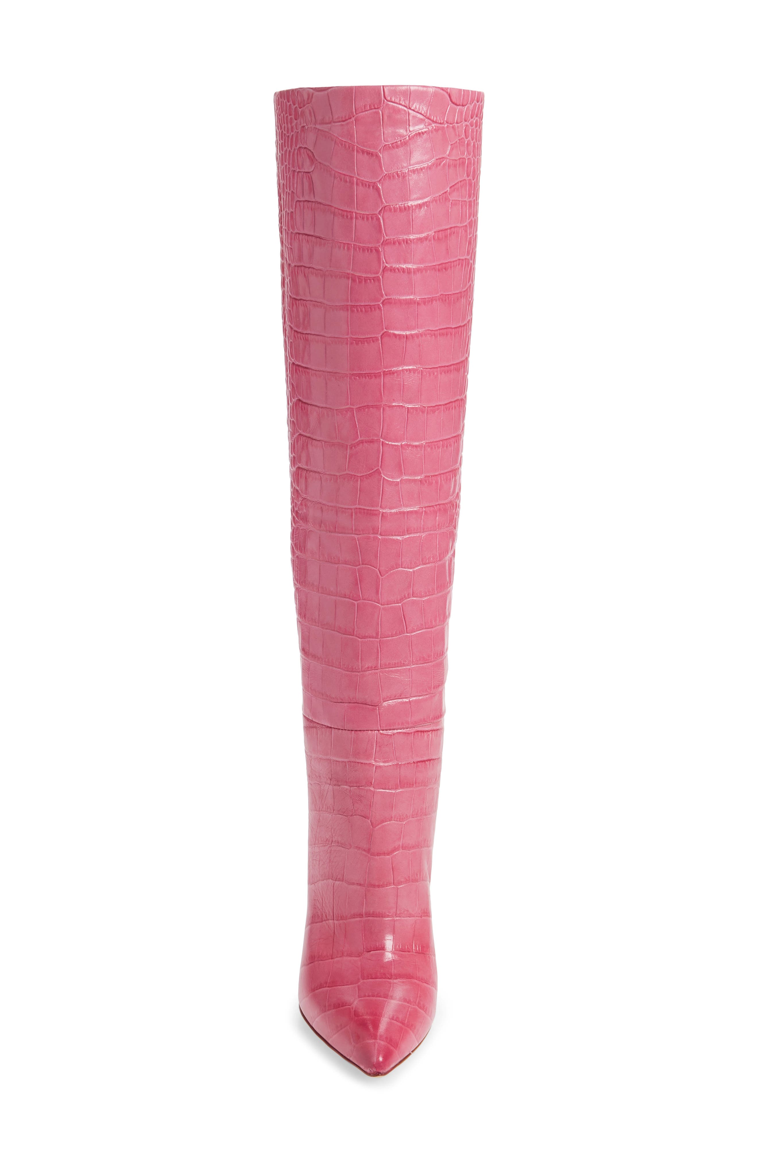 Paris Texas Croc Embossed Knee High Boot, Alternate, color, 