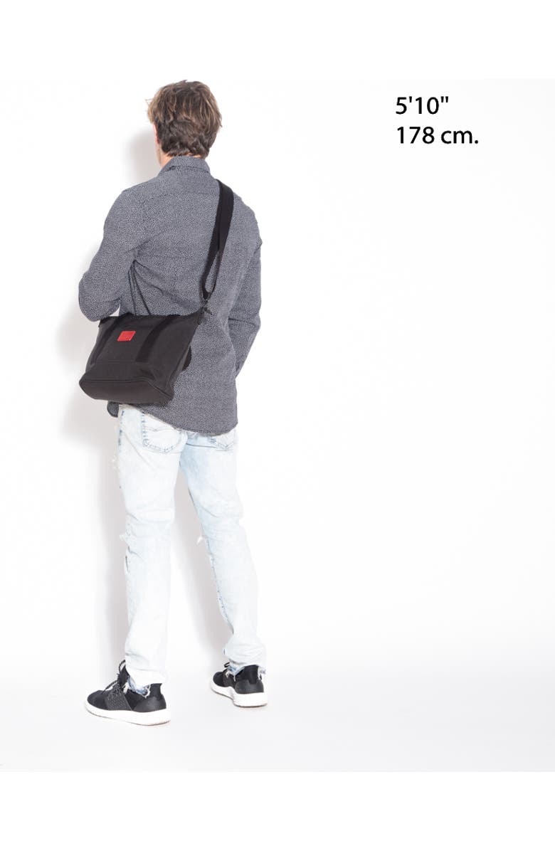 Manhattan Portage Waxed Nylon Rego Tote, Alternate, color, Black