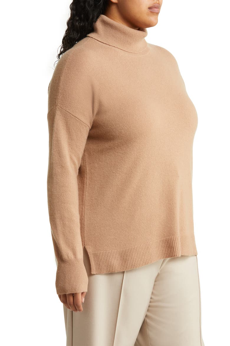 Cashmere Turtleneck Sweater, Alternate, color, CAMEL