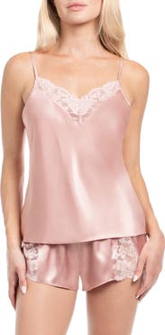In Bloom by Jonquil Rosalie Lace Trim Satin Short Pajamas