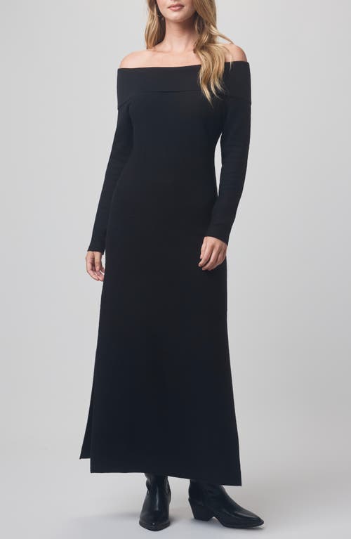 Splendid X @cellajaneblog Over The Shoulder Sweater Dress In Black