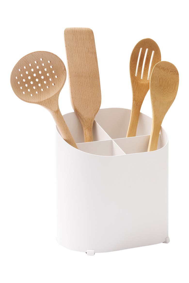 Sloped Utensil Holder, Alternate, color, WHITE