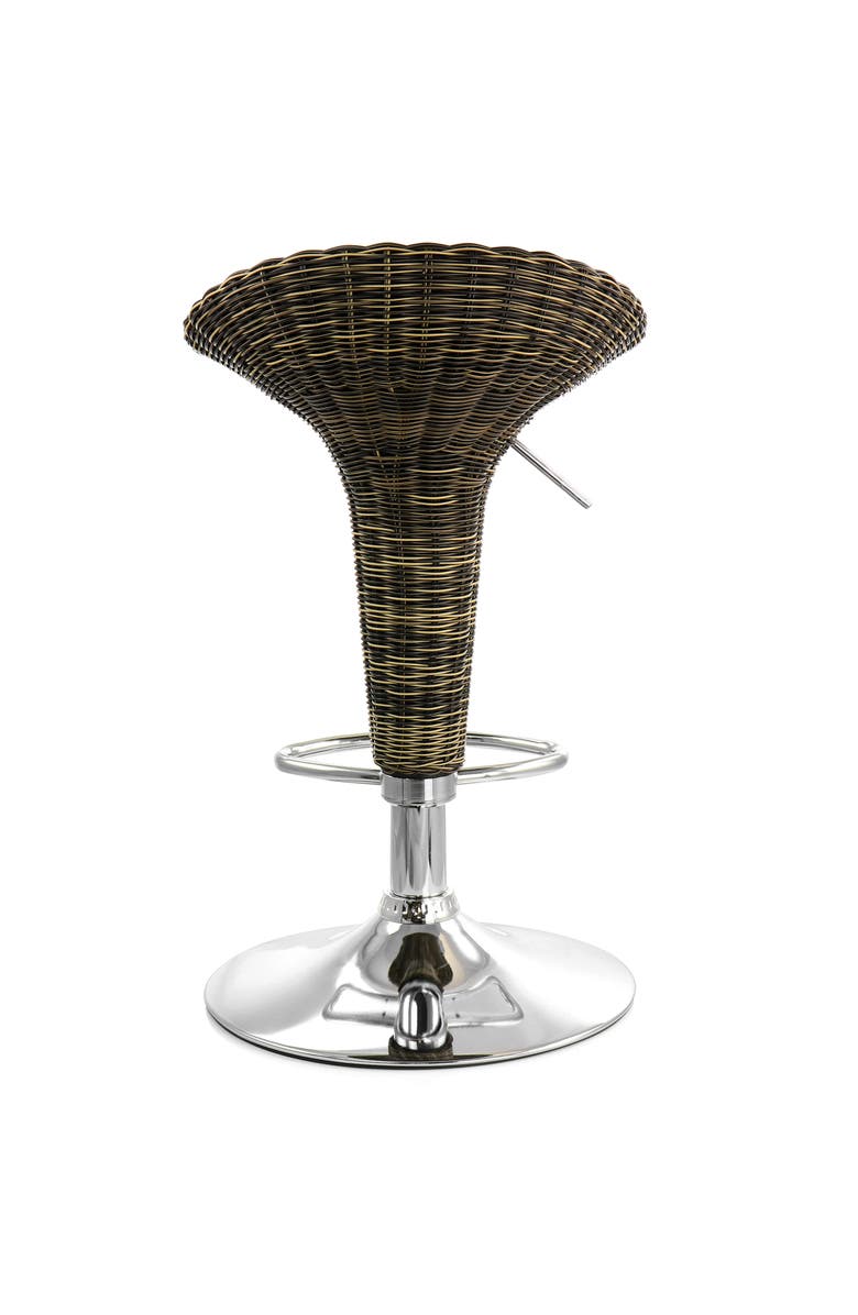 Elama 2 Piece Adjustable Saddle Seat Wicker Bar Sool, Alternate, color, Brown