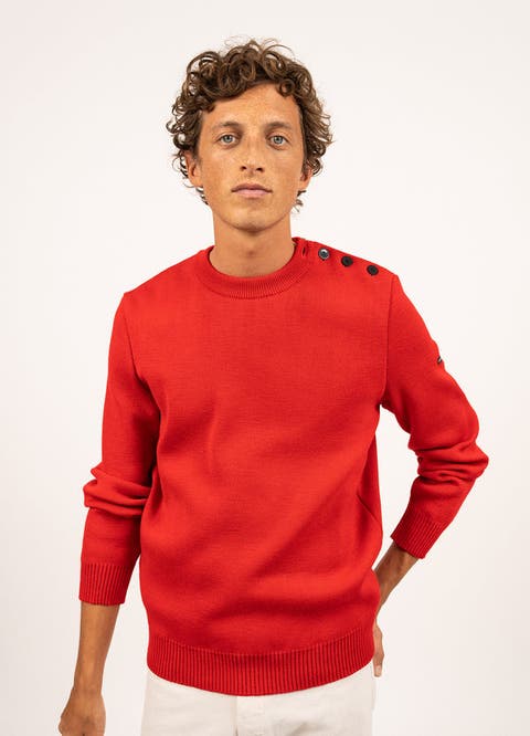 CANCALE - Fisherman Sweater with Button Shoulder