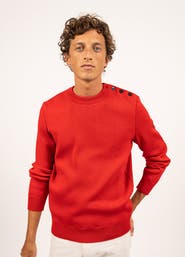 Saint James CANCALE - Fisherman Sweater with Button Shoulder