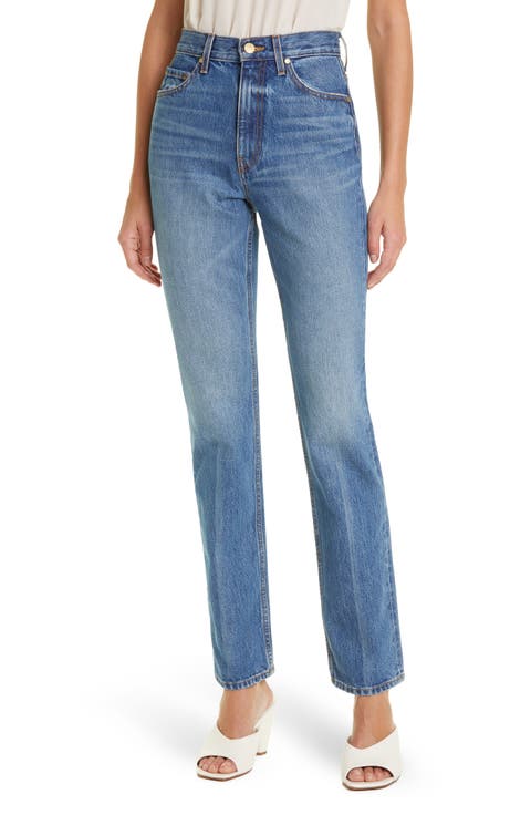 The Agnes High Wait Rigid Bootcut Jeans (Danube)