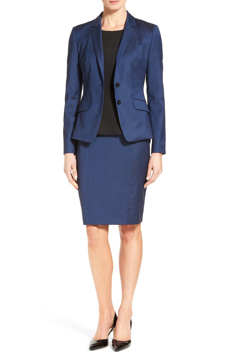 BOSS 'Julara' Stretch Wool Blend Suit Jacket, Alternate, color, 