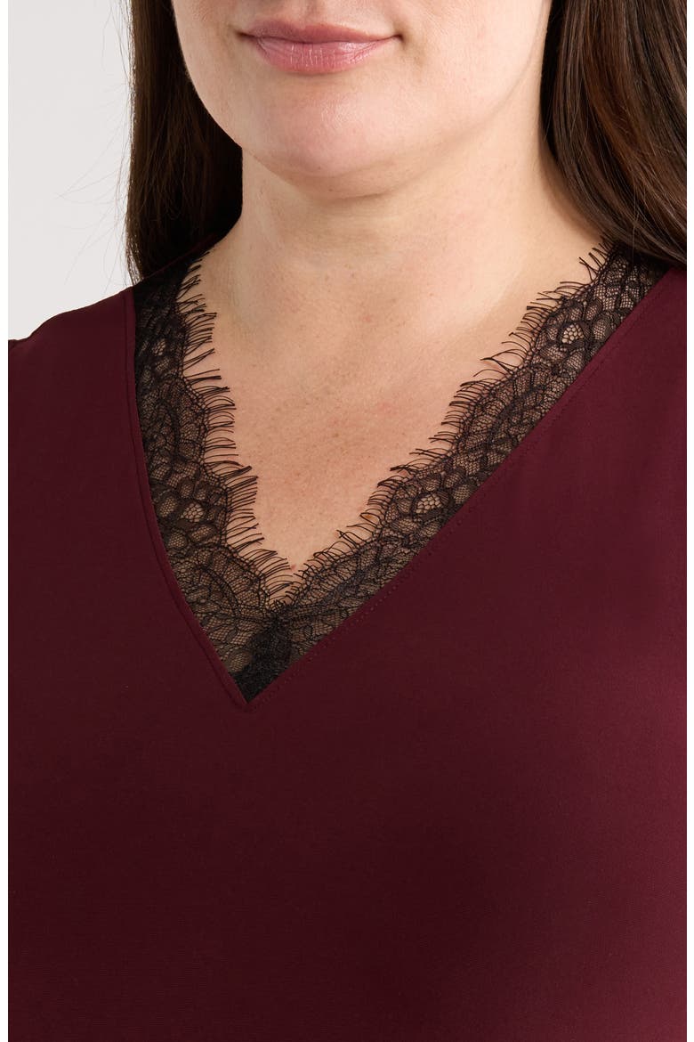 Lace Trim V-Neck Tank, Alternate, color, BAROLO